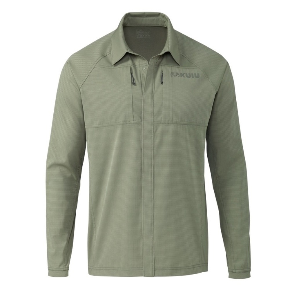 Kuiu Tiburon Hybrid Snap Shirt Mens Size XL Green Hunting Fishing Outdoors NEW